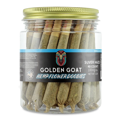 Golden Goat CBD Hemp Flower Pre-Roll Joints | Suver Haze | PuffPlug305 | BestHempFinds