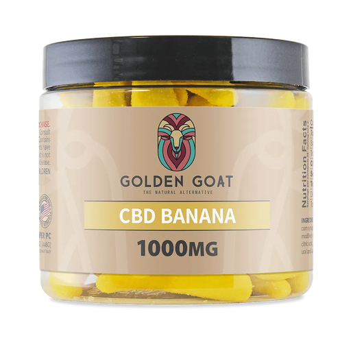Golden Goat CBD Gummies 1000MG | Banana | PuffPlug305 | BestHempFinds