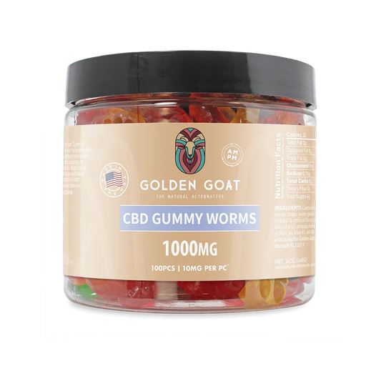 Golden Goat CBD Gummies 1000MG | Clear Worms | PuffPlug305 | BestHempFinds