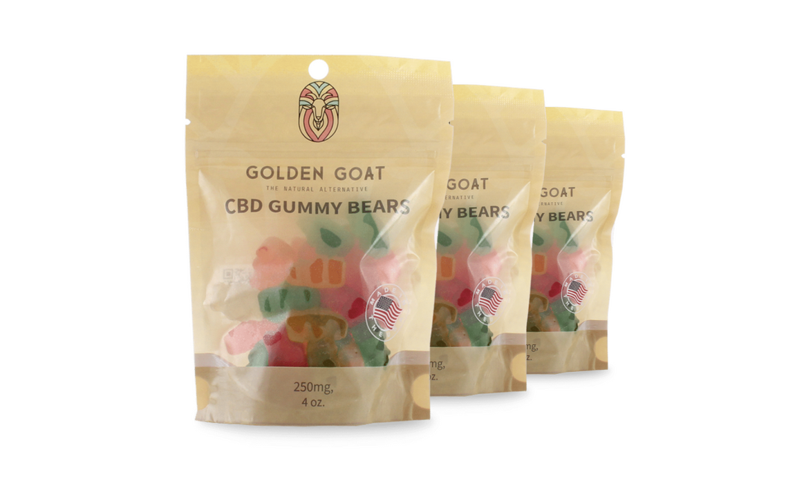 Potent CBD Infused 250MG Gummy Packs Bundles from Golden Goat
