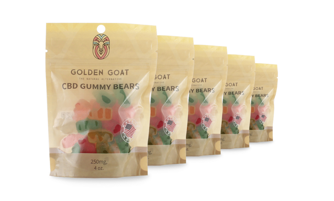 Potent CBD Infused 250MG Gummy Packs Bundles from Golden Goat