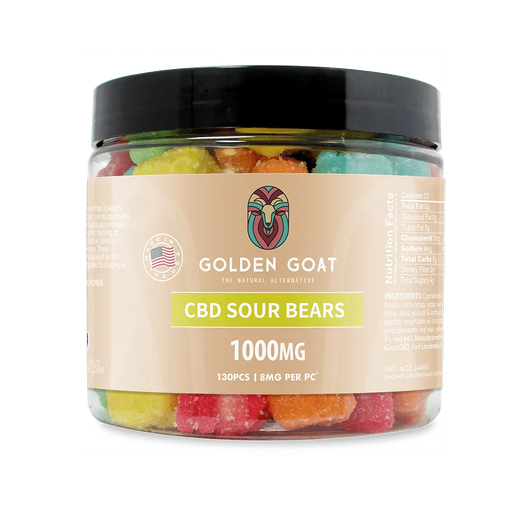 Golden Goat CBD Gummies 1000MG | Sour Bears | PuffPlug305 | BestHempFinds