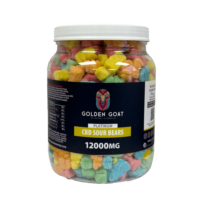 Golden Goat CBD Gummies 12000MG | Sour Bears | PuffPlug305 | BestHempFinds