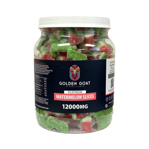Golden Goat CBD Gummies 12000MG | Watermelon Slices | PuffPlug305 | BestHempFinds