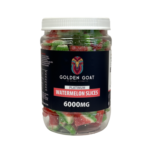 Golden Goat CBD Gummies 6000MG | Watermelon Slices | PuffPlug305 | BestHempFinds