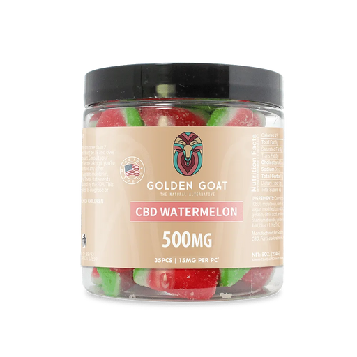 Golden Goat CBD Gummies 500MG | Watermelon Slices | PuffPlug305 | BestHempFinds