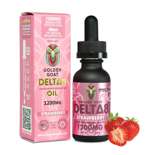 Golden Goat Delta 8 Oil | Strawberry | PuffPlug305 | BestHempFinds