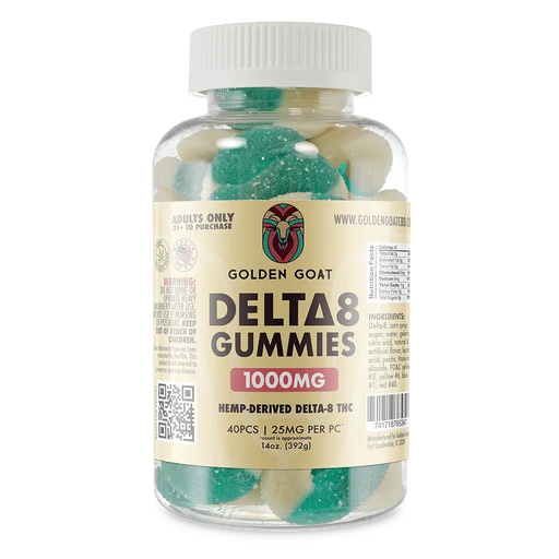 Golden Goat Delta 8 Gummies 1000MG | Blueberry Rings | PuffPlug305 | BestHempFinds