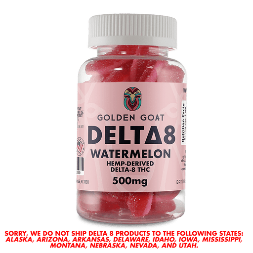 Golden Goat Delta 8 Gummies 500MG | Watermelon Rings | PuffPlug305 | BestHempFinds