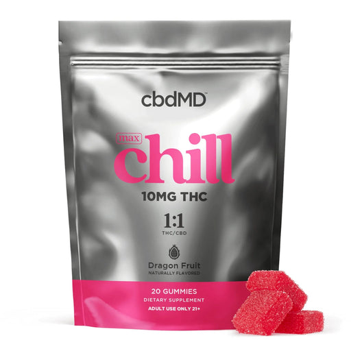 cbdMD Delta 9 THC Chill Gummies 200MG Dragon Fruit | Puff Plug 305