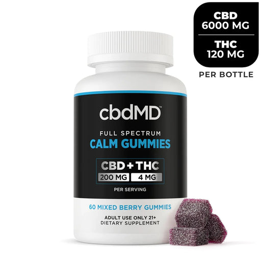 cbdMD, Full Spectrum CBD Calming Gummies 6000MG | Puff Plug 305