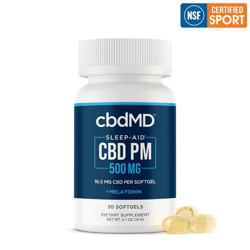 cbdMD, Broad Spectrum CBD Sleep Softgel Capsules | Puff Plug 305
