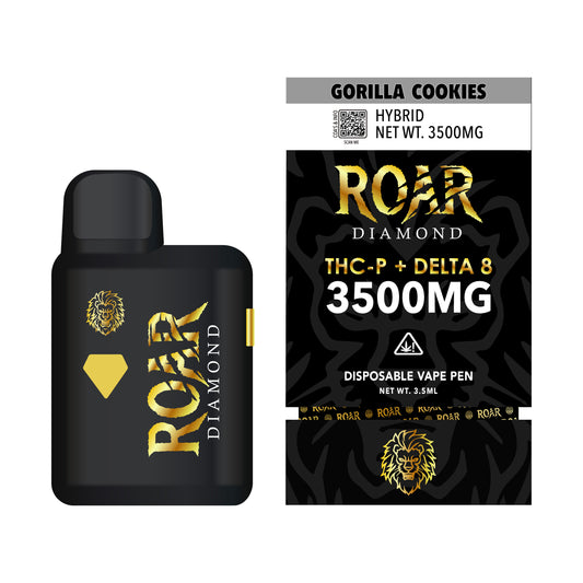 Roar Diamond THC-P + Delta 8 3500MG - Gorilla Cookies